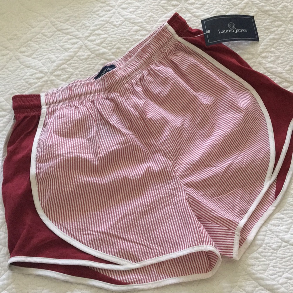 NWT LAUREN JAMES seersucker shorts